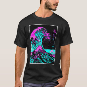 Great Wave Off Kanagawa Japanese Aesthetic Vaporwa T-Shirt