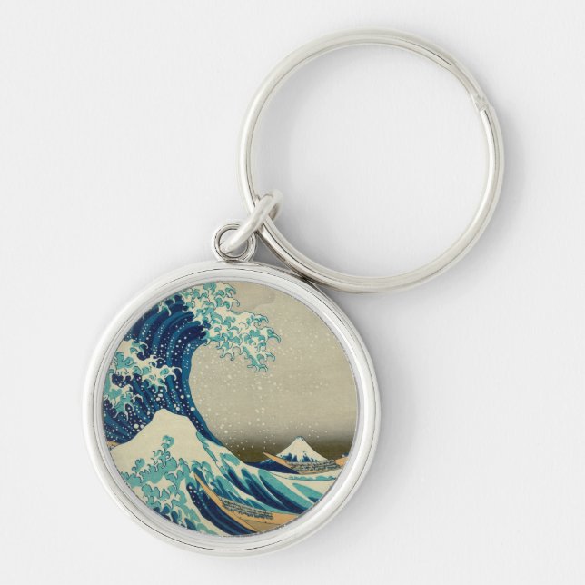 Great Wave off Kanagawa & Japanese Art /Japan Key Ring (Front)