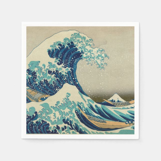 Great Wave off Kanagawa & Japanese Art /Japan Napkin (Front)