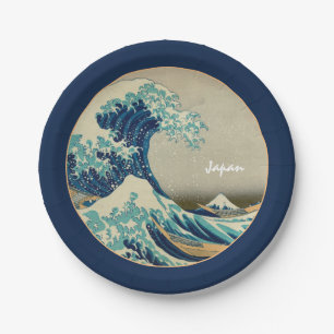 Great Wave off Kanagawa & Japanese Art /Japan Pape Paper Plate