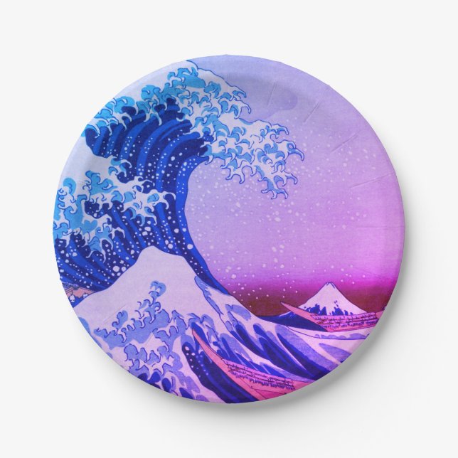 Great Wave off Kanagawa & Japanese Art /Japan Paper Plate (Front)
