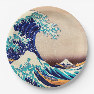 Great Wave Off Kanagawa Japanese Vintage Fine Art Paper Plate