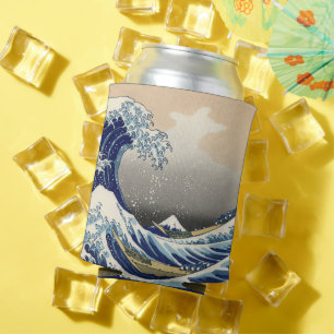 Great Wave off Kanagawa & Mount Fuji Japan Sea Can Cooler