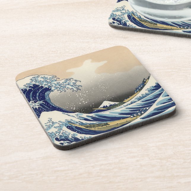 Great Wave off Kanagawa & Mount Fuji Japan Sea Coaster (Left Side)