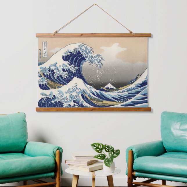 Great Wave off Kanagawa & Mount Fuji Japan Sea Hanging Tapestry (Living Room)