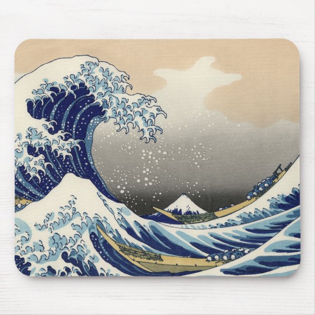 Great Wave off Kanagawa & Mount Fuji Japan Sea Mouse Mat (Front)