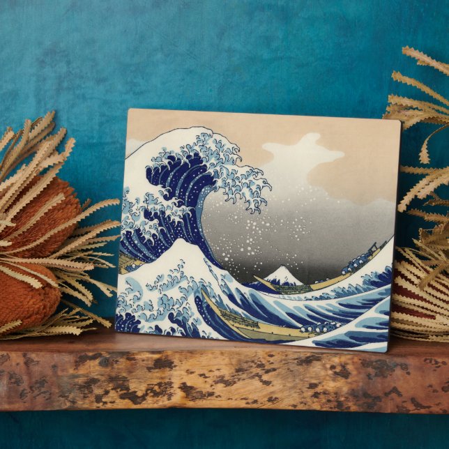 Great Wave off Kanagawa & Mount Fuji Japan Sea Plaque (Side)