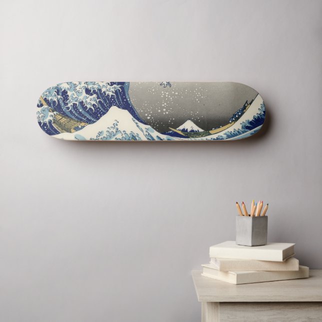 Great Wave off Kanagawa & Mount Fuji Japan Sea Skateboard (Wall Art (Horz))