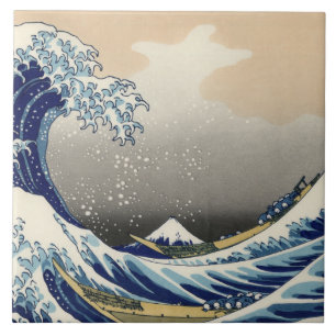 Great Wave off Kanagawa & Mount Fuji Japan Sea Tile