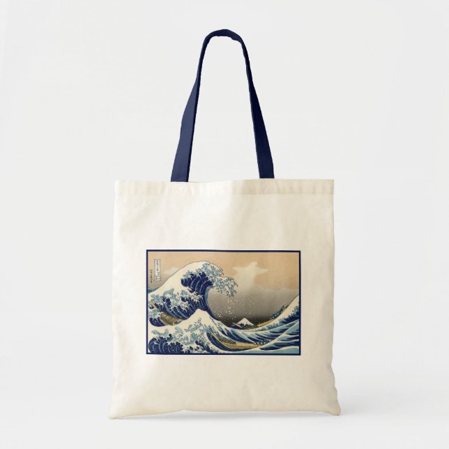 Great Wave off Kanagawa & Mount Fuji Japan Sea Tote Bag (Front)