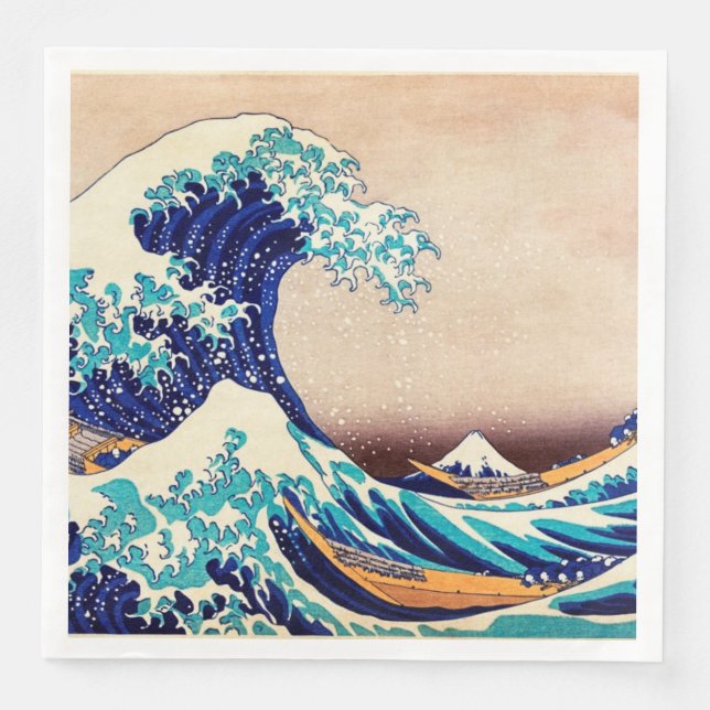 Great Wave Off Kanagawa Vintage Japanese Art Napkin (Front)