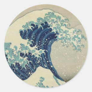 Great Wave Off the Coast of Kanagawa by Hokusai Classic Round Sticker