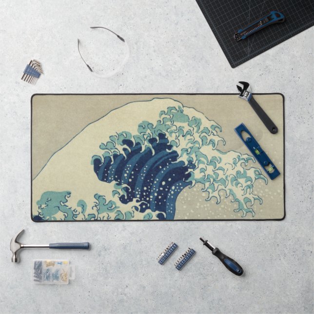 Great Wave Off the Coast of Kanagawa by Hokusai Desk Mat (Workstation)