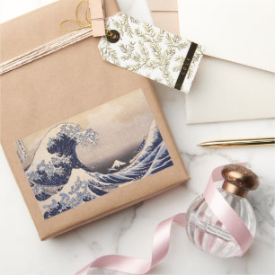 Great Wave Off the Coast of Kanagawa by Hokusai Rectangular Sticker