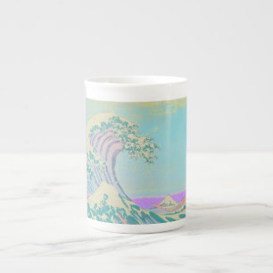 Great Wave Pastel Bone China Mug
