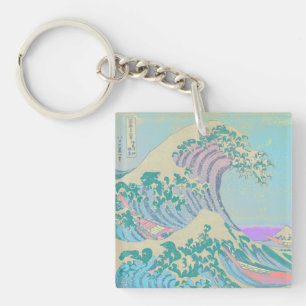 Great Wave Pastel Key Ring