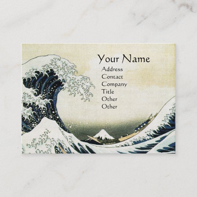 GREAT WAVE Pearl Paper Business Card (Front)