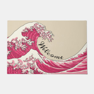Great wave - pink doormat