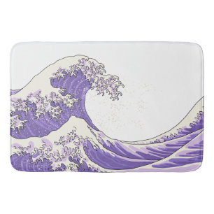 Great wave - purple bathmat