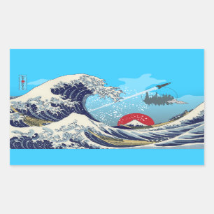 Great Wave Rectangular Sticker