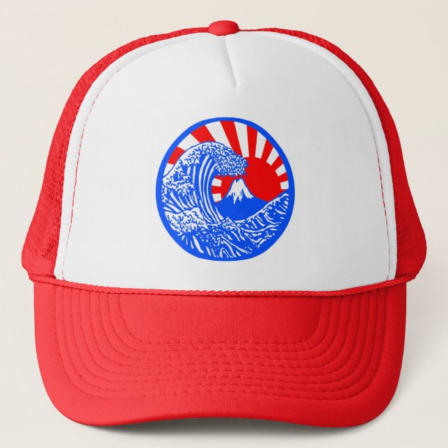 Great Wave & Rising Sun Hat (Front)