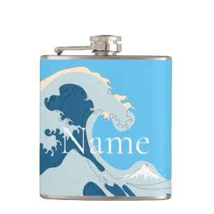 Great Wave Thunder_Cove Hip Flask