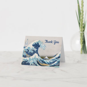 Great Wave Vintage Image Thank You Card