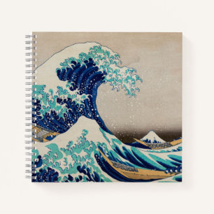 "Great Wave" Vintage Japanese Art Hokusai Notebook