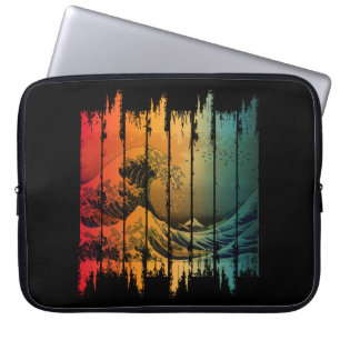GREAT WAVE VINTAGE SUNSET KANAGAWA LAPTOP SLEEVE