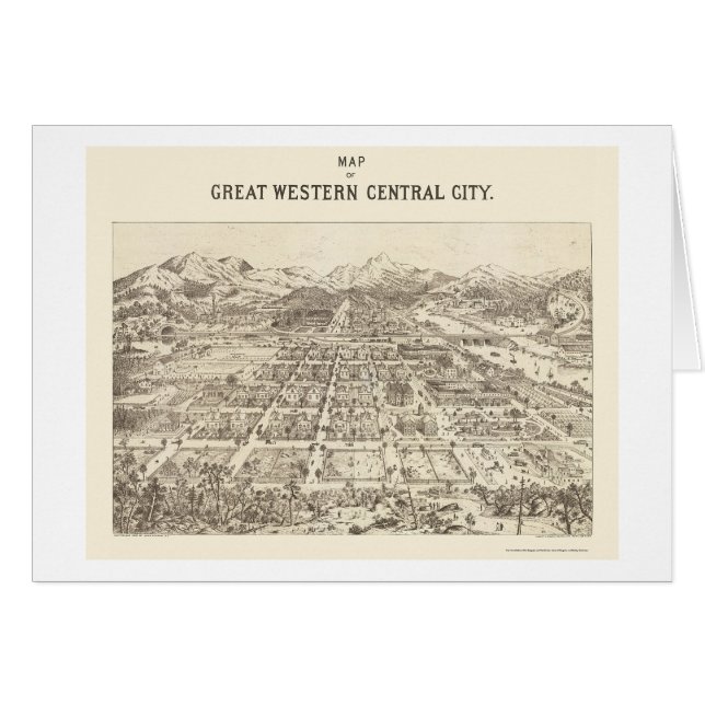 Great Western Central, CO Panoramic Map - 1887 (Front Horizontal)