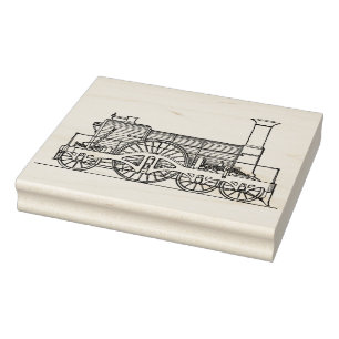 Great Western Express Train Engine Art Stamp