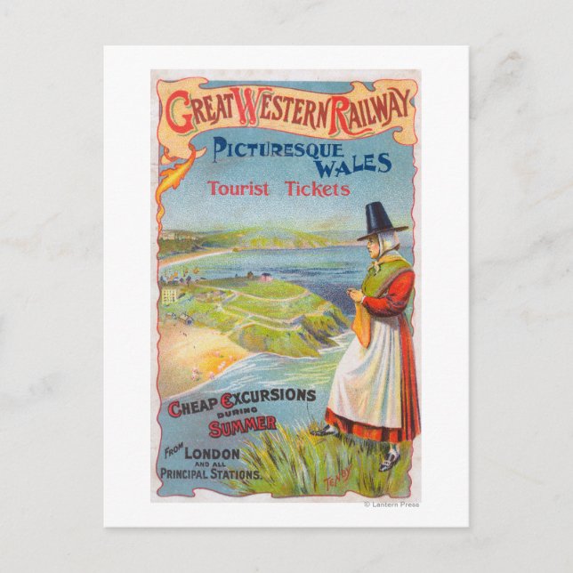 Great Western Railray Promo Tours to Wales Postcard (Front)