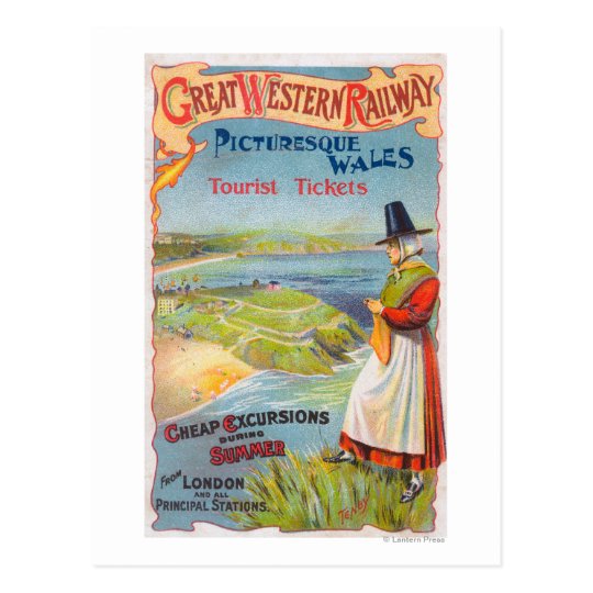 Great Western Railray Promo Tours to Wales Postcard