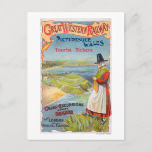 Great Western Railray Promo Tours to Wales Postcard