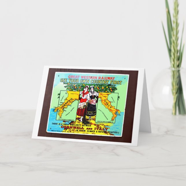 Great Western Railway advert Holiday Card (Front)