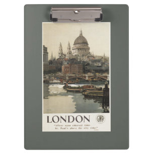 Great Western Railway St. Paul's Travel Poster Clipboard
