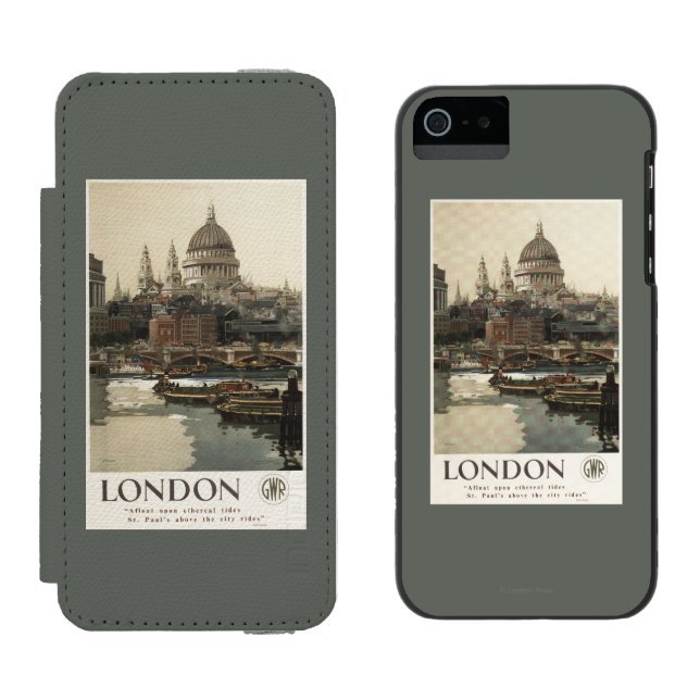 Great Western Railway St. Paul's Travel Poster Incipio iPhone Wallet Case (Side by Side)