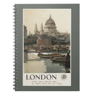 Great Western Railway St. Paul's Travel Poster Notebook