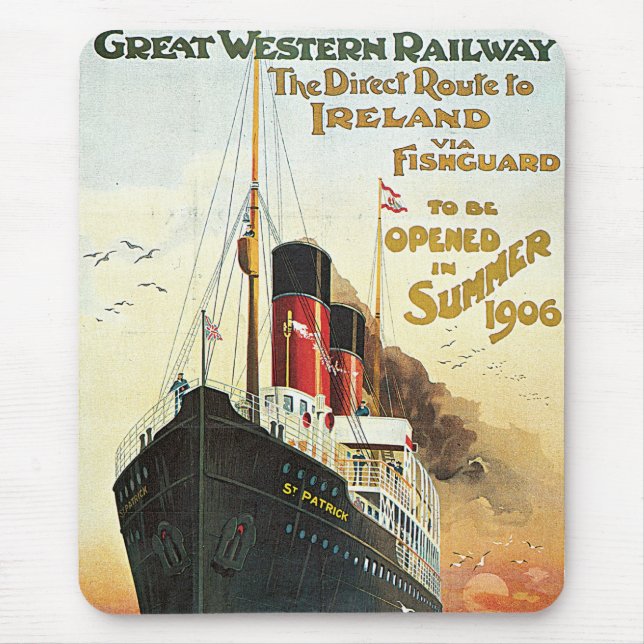 Great Western Railway - To Ireland Mouse Mat (Front)