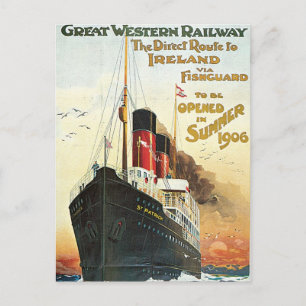 Great Western Railway - To Ireland Postcard