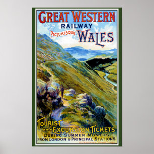 Great Western Railway to Wales Poster