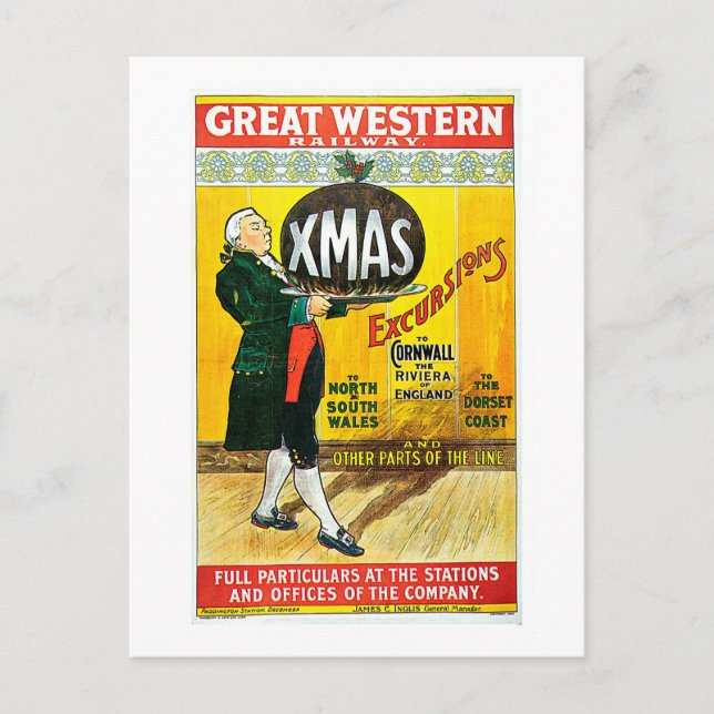 Great Western Railway Vintage Travel Art Postcard (Front)