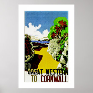 Great Western to Cornwall Poster