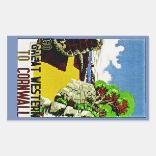 Great Western to Cornwall Rectangular Sticker