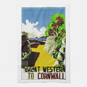 Great Western to Cornwall Tea Towel