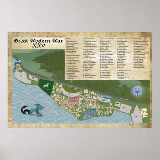 Great Western War XXV Map Poster