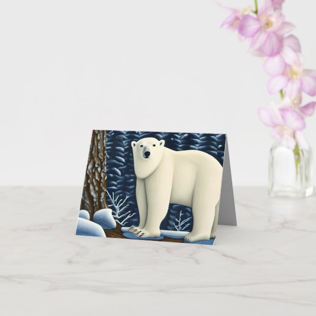 Great White Bear Of The North Card (Orchid)