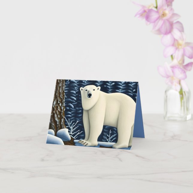 Great White Bear Of The North Card (Orchid)