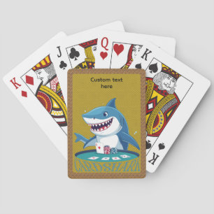Great White Card Shark poker player playing cards