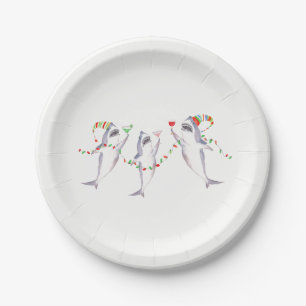 Great White Christmas Party Plates